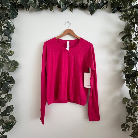Lululemon Athletic Swiftly Tech Long Sleeve Shirt 2.0 Race Passionate NWT Sz 12 - Picture 1 of 9